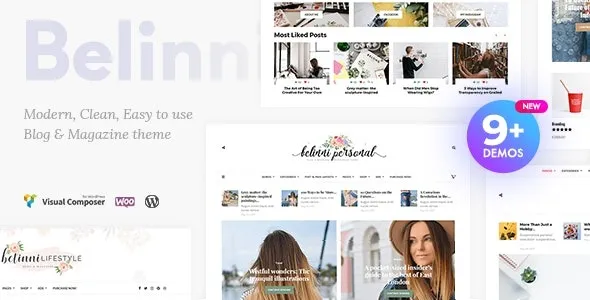 (v1.5.1) Belinni Multi-Concept Blog Magazine WordPress Theme Free Download