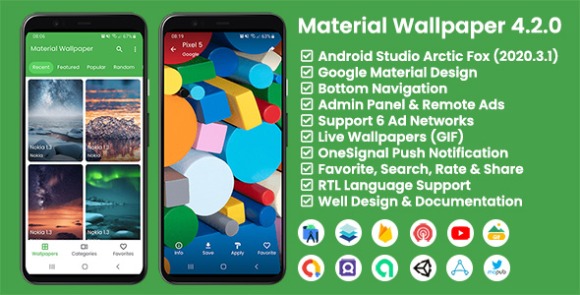 Material Wallpaper v4.2.0 – Android App Source Code