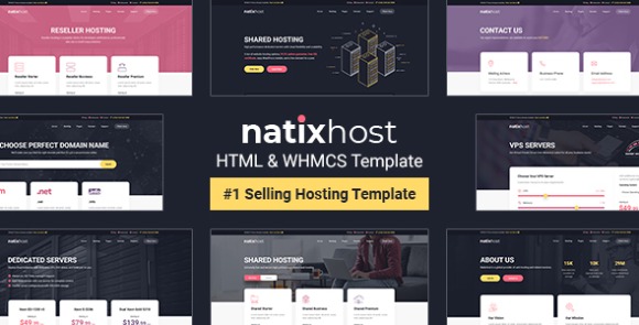 NatixHost (28 Aug 21) – WHMCS & Hosting HTML Template