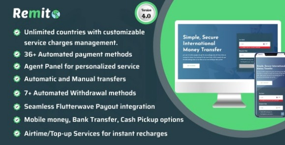 Remito v4.0.1 Nulled – A Complete Remittance Solution PHP Script
