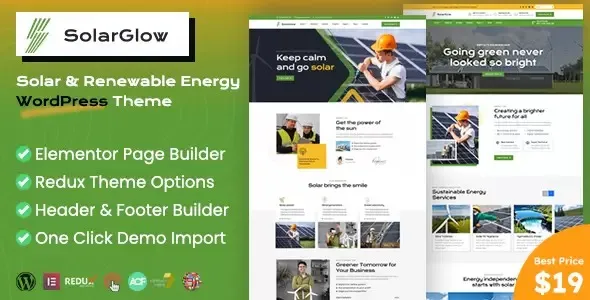 v1.2.0 Solarglow Solar & Renewable Energy WordPress Theme Free Download
